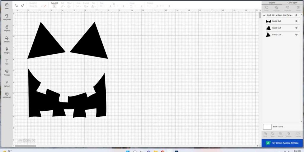 upload the jack o lantern svg
