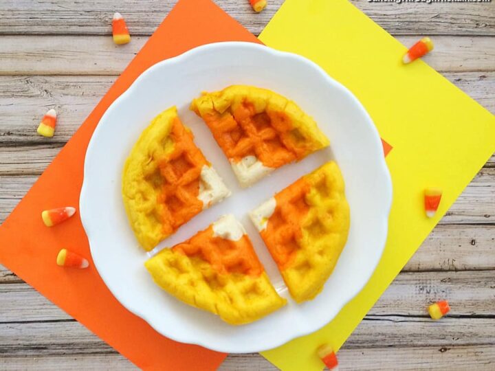 Image for Halloween Waffles That Look Like Candy Corn