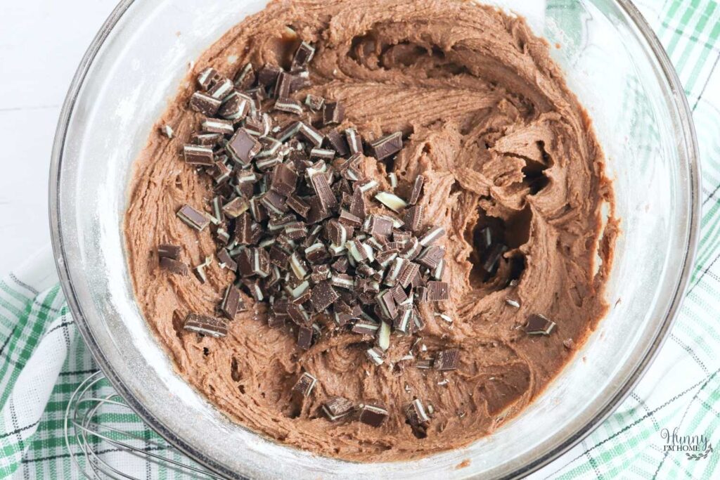 chocolate cookies with andes mints