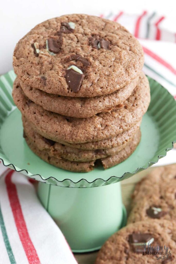 gluten free chocolate andes mint cookies