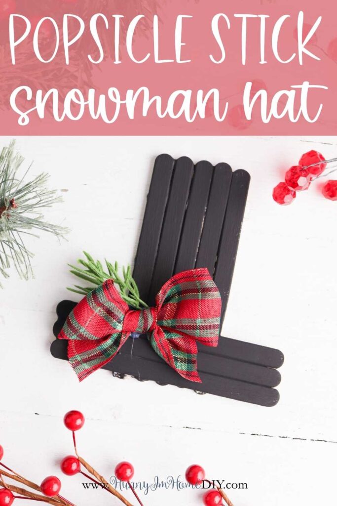 popsicle stick snowman hat