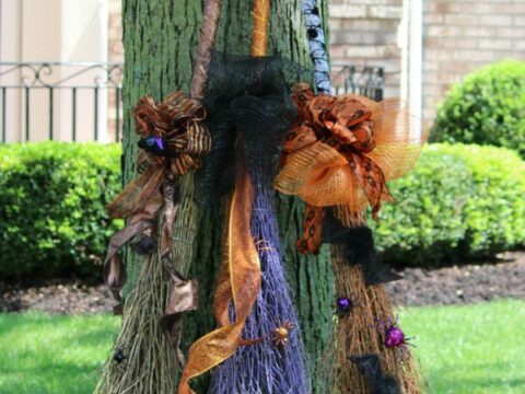 Image for Easy DIY Halloween Glitter Witchs Broomstick