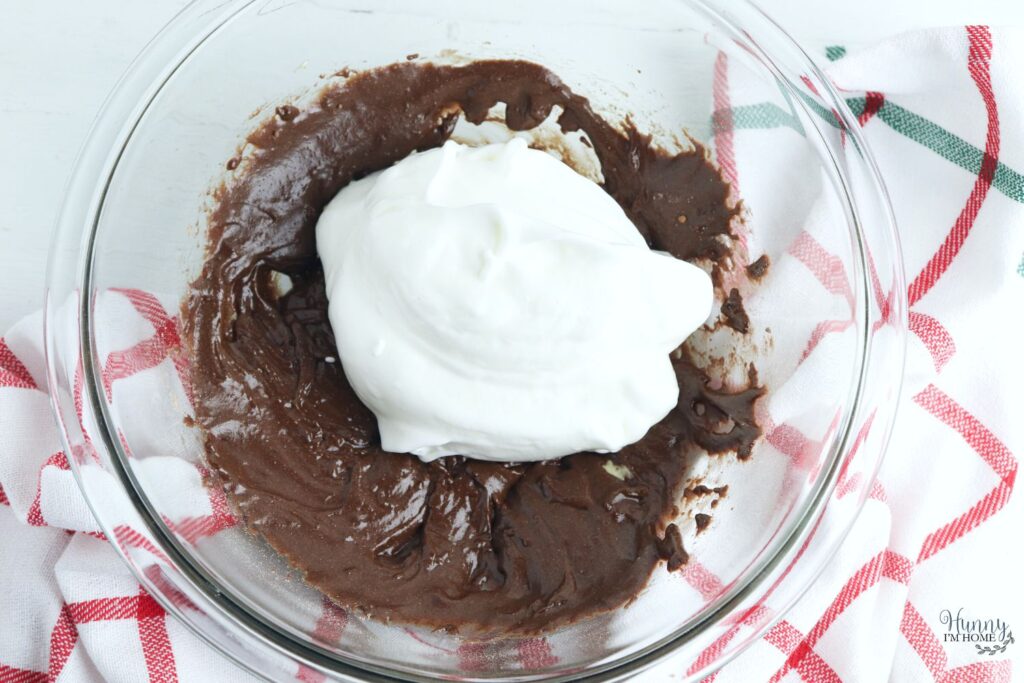 chocolate cake with meringue