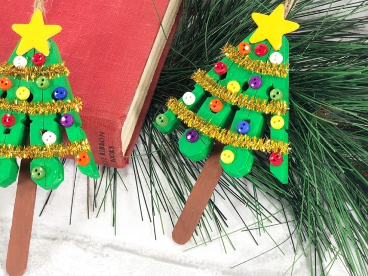 Image for DIY Clothespin Christmas Tree Craft