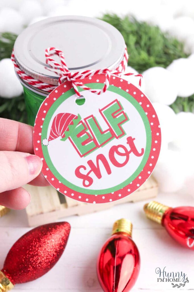 elf snot printable gift tag