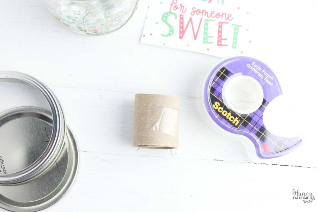 toilet paper roll in a jar