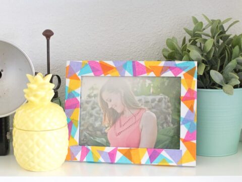 Image for Colorful Geometric Frame Using Tissue Paper