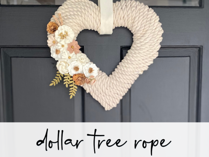 Image for Dollar Tree Farmhouse DIY Rope Heart Wreath