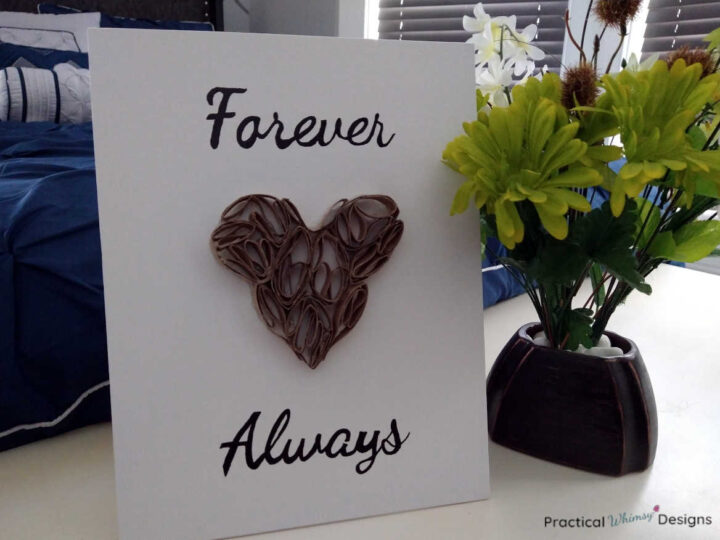 Image for Heart Toilet Paper Roll Art on Canvas