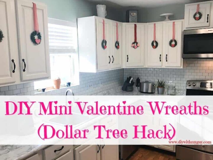 Image for DIY Valentine Mini Wreaths For Kitchen Cabinets