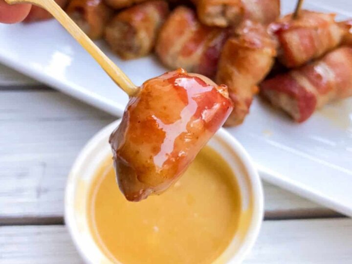 Image for Maple Bacon Wrapped Pork Bites with Dipping Sauce