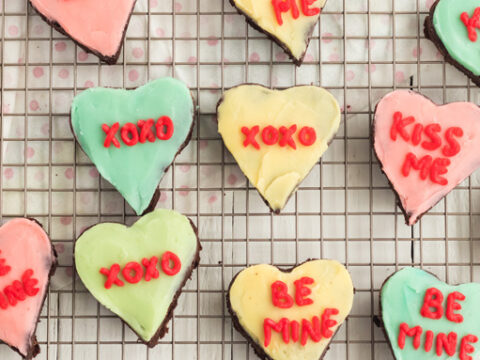 Image for Conversation Heart Brownies for Valentine's Day