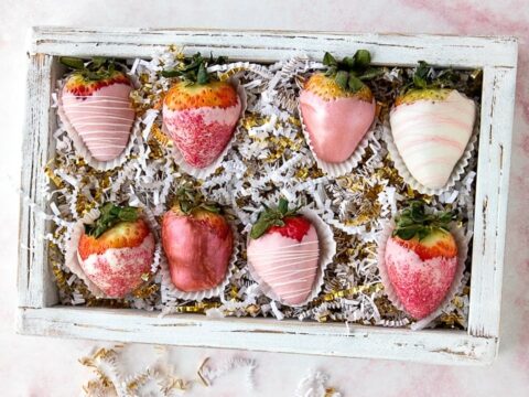 Image for Pink and White Chocolate Covered Strawberries