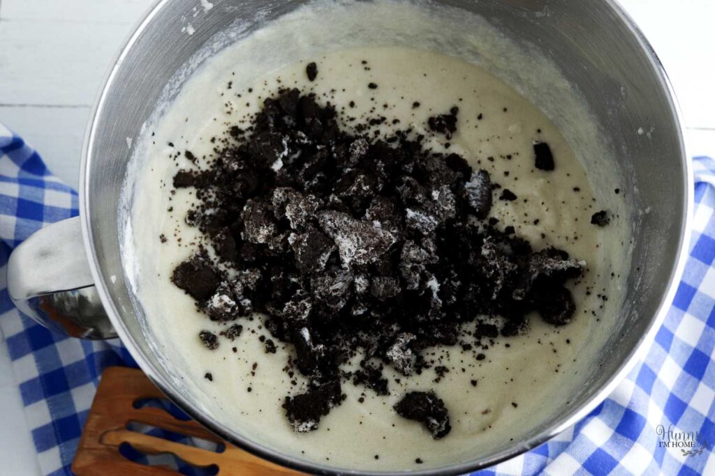 white cake with oreos glutenfree