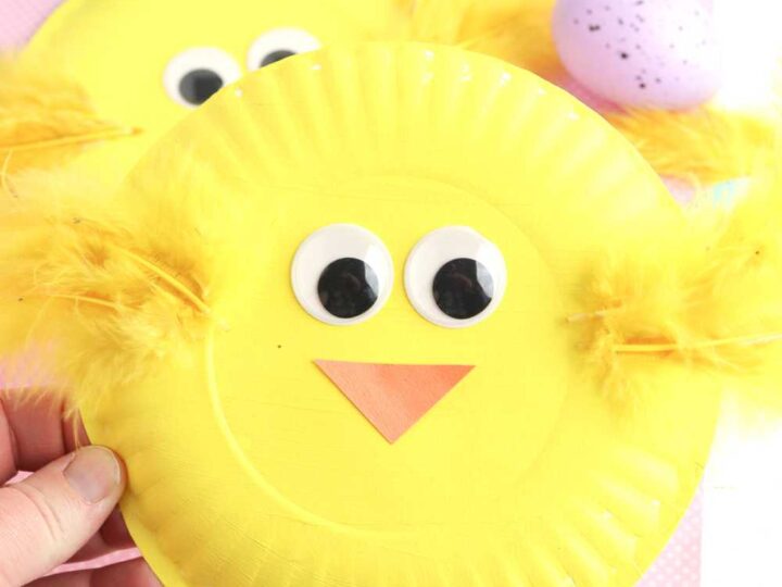 how to make a paper plate chick