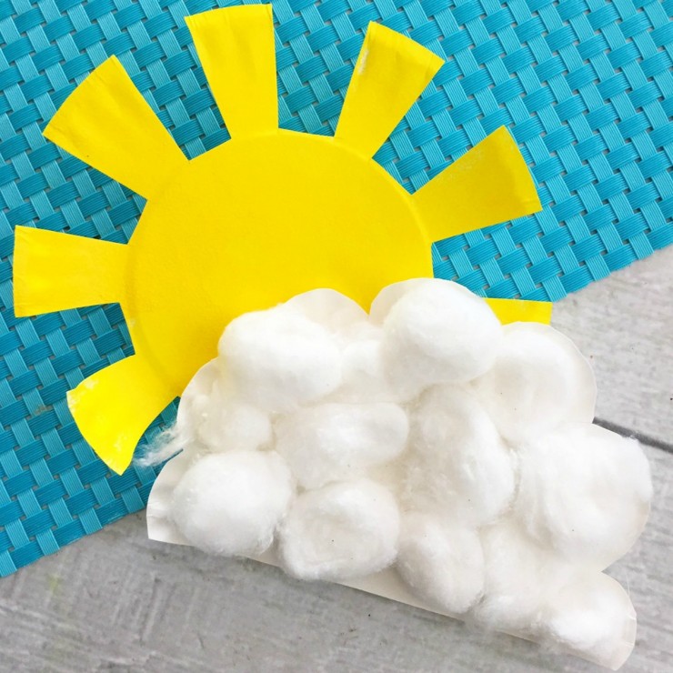 Image for Sunshine and Cloud Paper Plate Craft