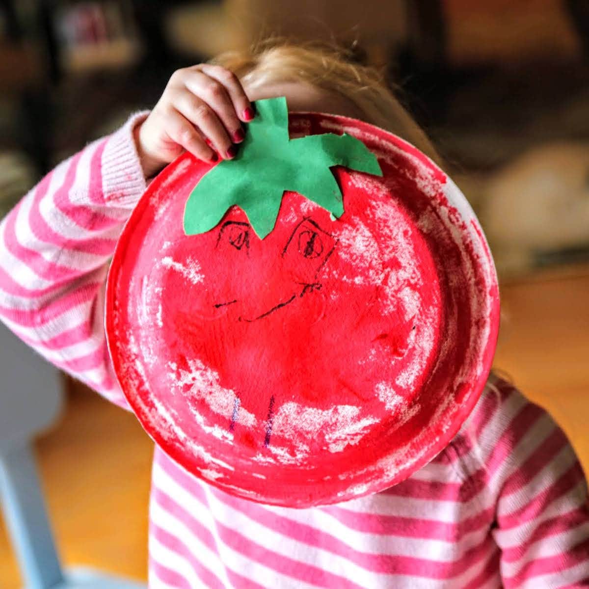 Image for Paper Plate Tomato Craft with Sponge Art
