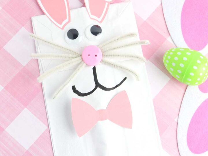 paper bag easter bunny craft for kids