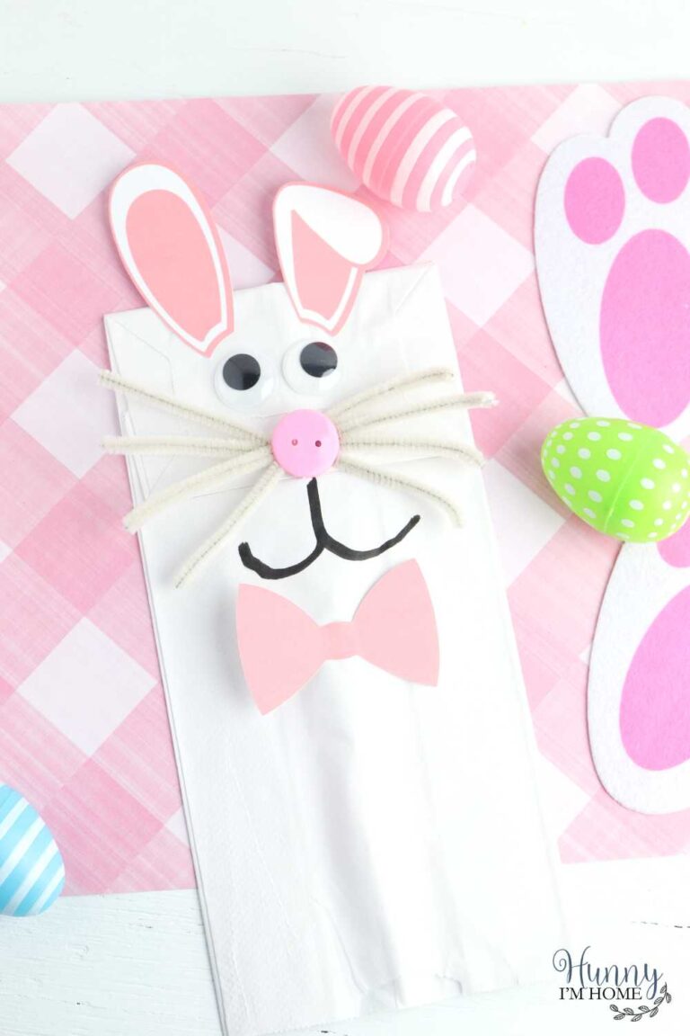Paper Bag Bunny Craft with Cricut Template