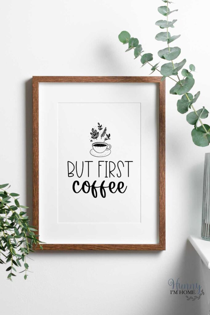 But first coffee printable sign