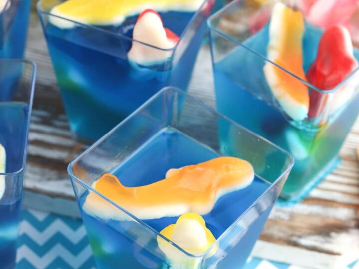 how to make shark jello cups