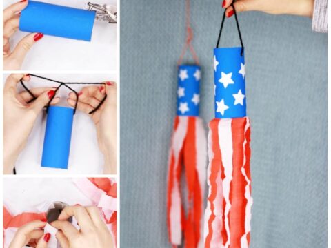 Image for 4th Of July Windsock Toilet Paper Roll Craft