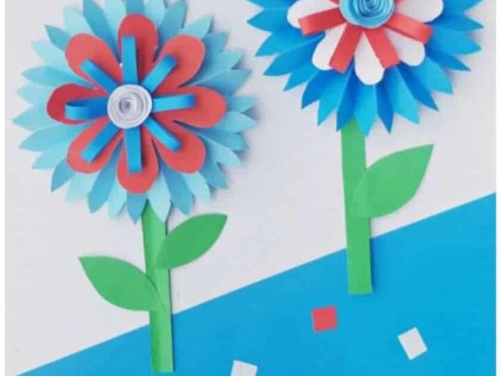 Image for 4th July Paper Flower Craft