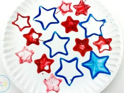 Image for Easy 4th of July Craft: Patriotic Stars Painting