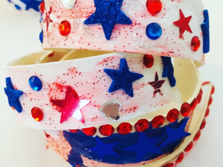 Image for Patriotic Popsicle Stick Bracelet Craft for Kids