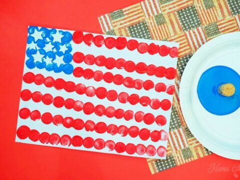 Image for Wine Cork American Flag Paintings 