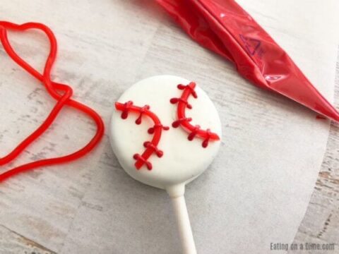 Image for Easy Baseball Oreo Pops Recipe