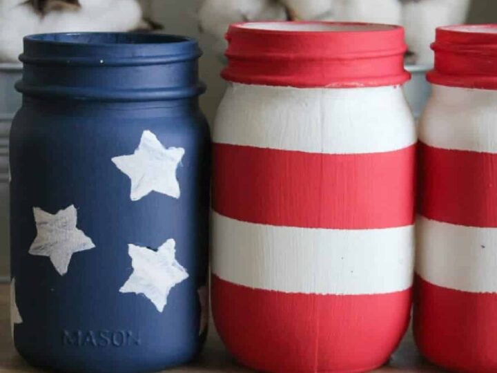 Image for 4th of July Mason Jar American Flag 