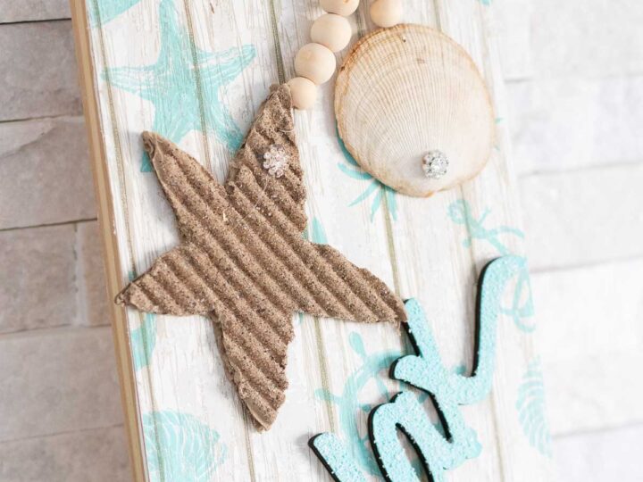 Image for Beachy Dollar Store Cutting Board Craft