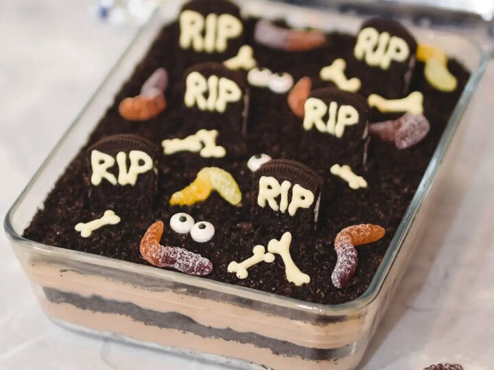 Image for Halloween Graveyard Dirt Cake Recipe (No Cool Whip)