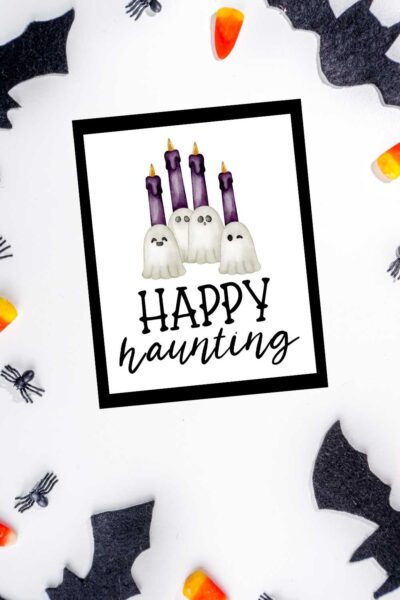 DIY Happy Haunting sign
