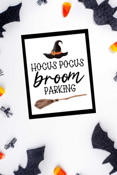 broom parking sign DIY