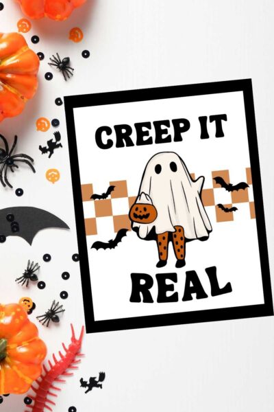 creep it real sign retro