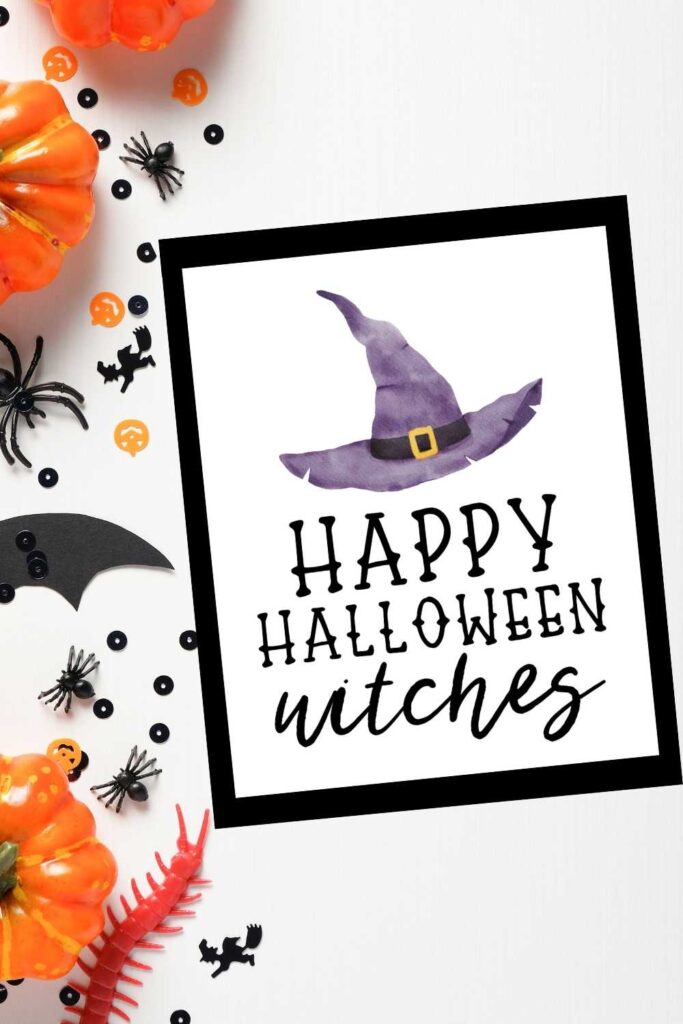 happy halloween witches sign