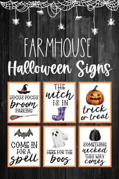 printable farmhouse halloween signs