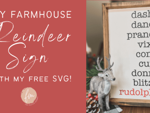 Image for DIY Reindeer Name Sign Using My Free Reindeer Name SVG