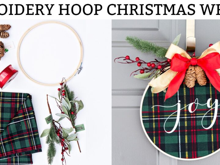 Image for Embroidery Hoop Christmas Wreath