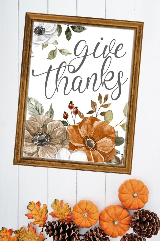 give thanks printable sign