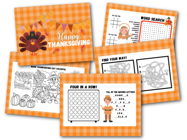 Image for Printable Thanksgiving Placemats for Kids