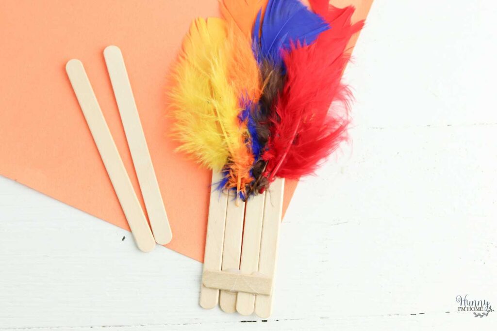 feather turkey craft