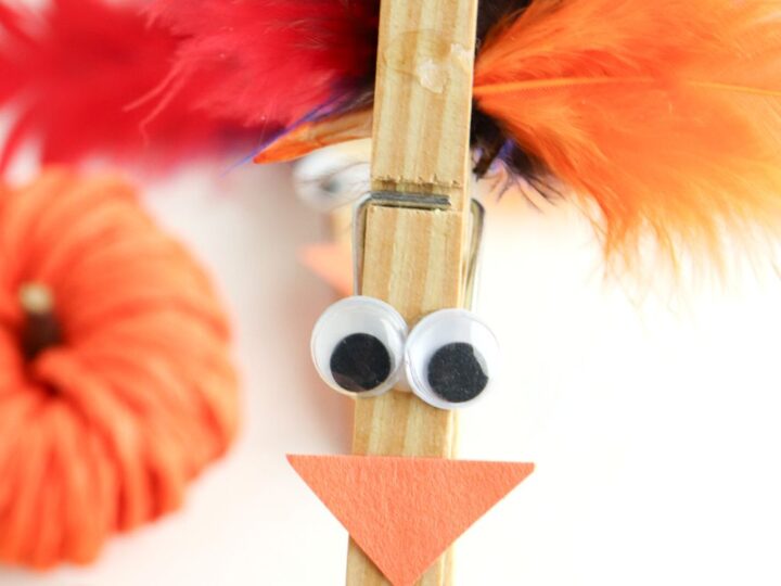 how to make a clothespin turkey