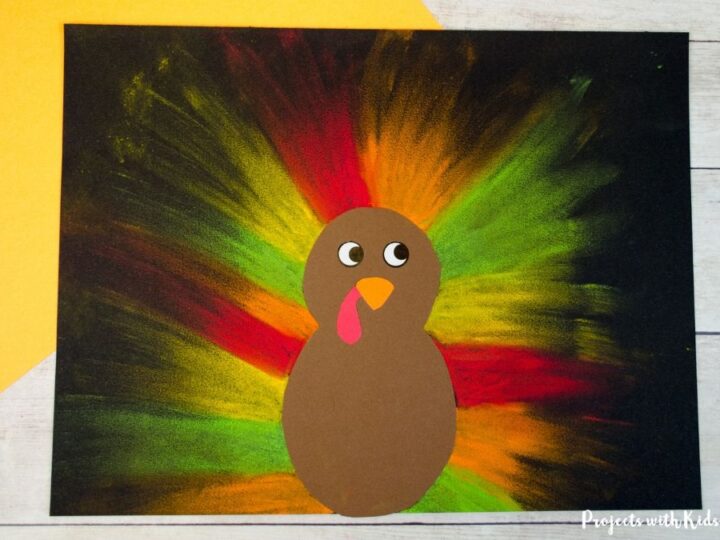 Image for Colorful Chalk Pastel Turkey Craft for Kids