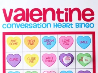 Image for Free Printable Valentine Conversation Heart Bingo