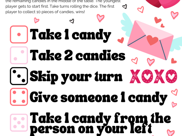 Image for Free Valentine's Day Printable Candy Dice Game