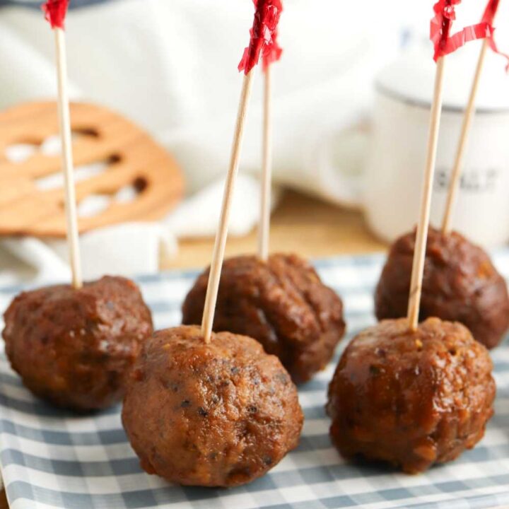 sweet and savory meatballs