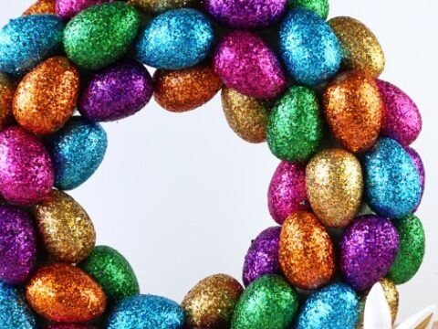 Image for DIY Glittered Easter Egg Wreath